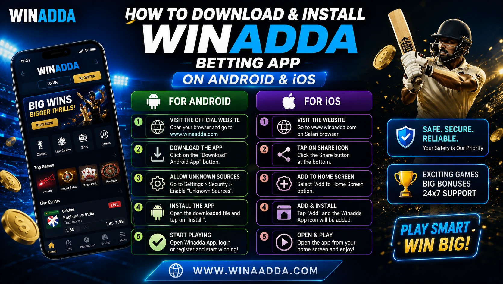 You are currently viewing How To Download and Install the Winadda Betting App on Android and iOS