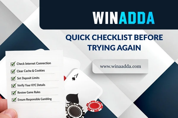 Quick Checklist Before Trying Again
