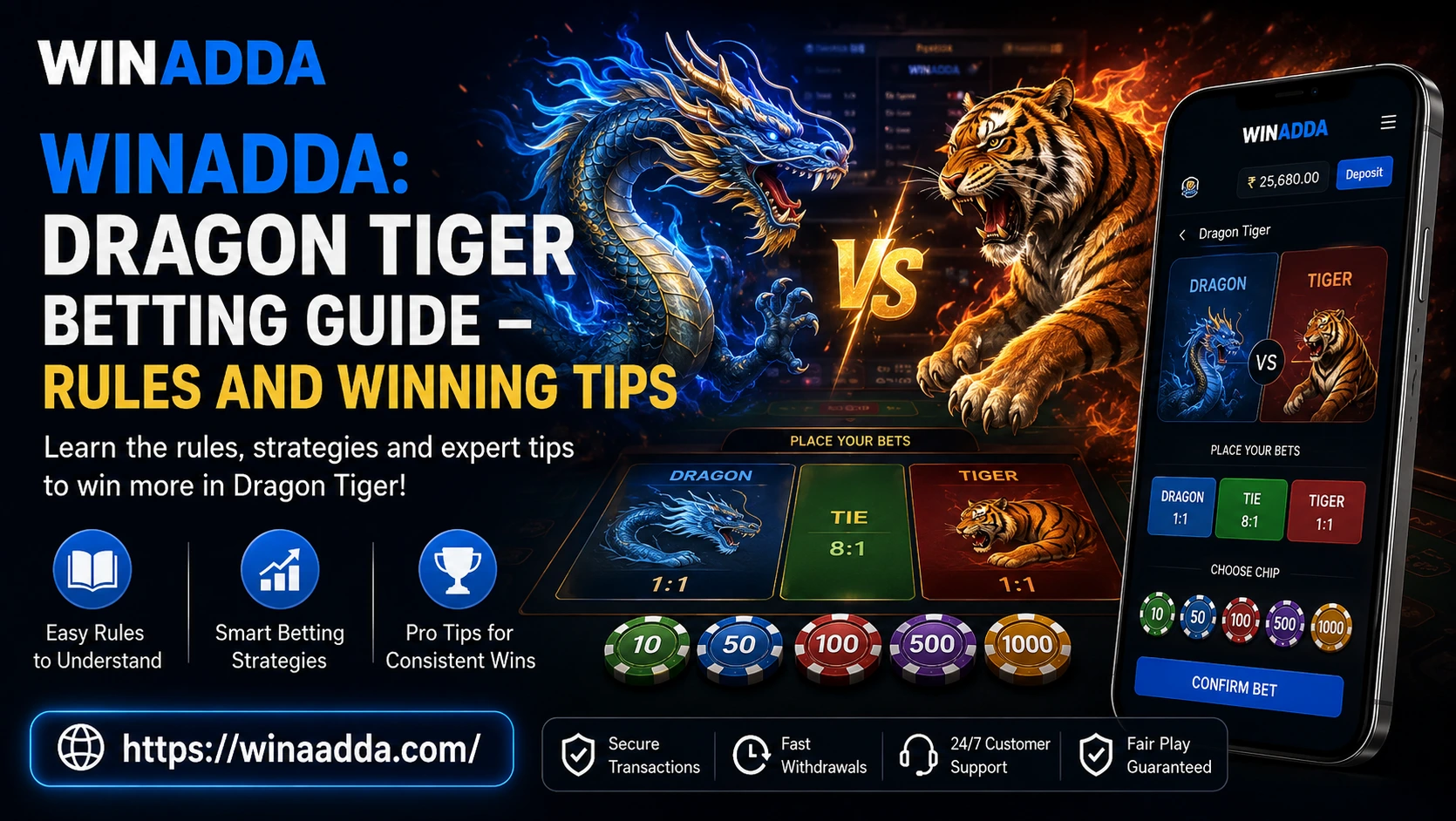 Winadda Dragon Tiger Betting Guide – Rules and Winning Tips